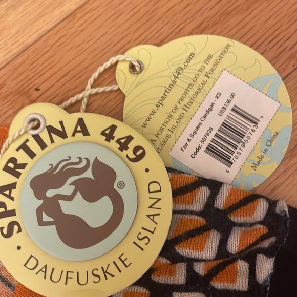 NWT Spartina Fair & Square Cardigan - Picture 5 of 9